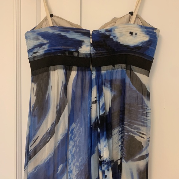 Blue silk BCBG Maxazria floor length dress - Picture 3 of 6